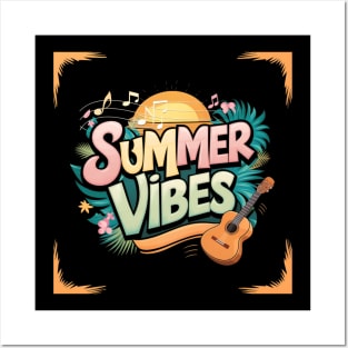 Summer vibes 2024. Guitar and music lovers Posters and Art